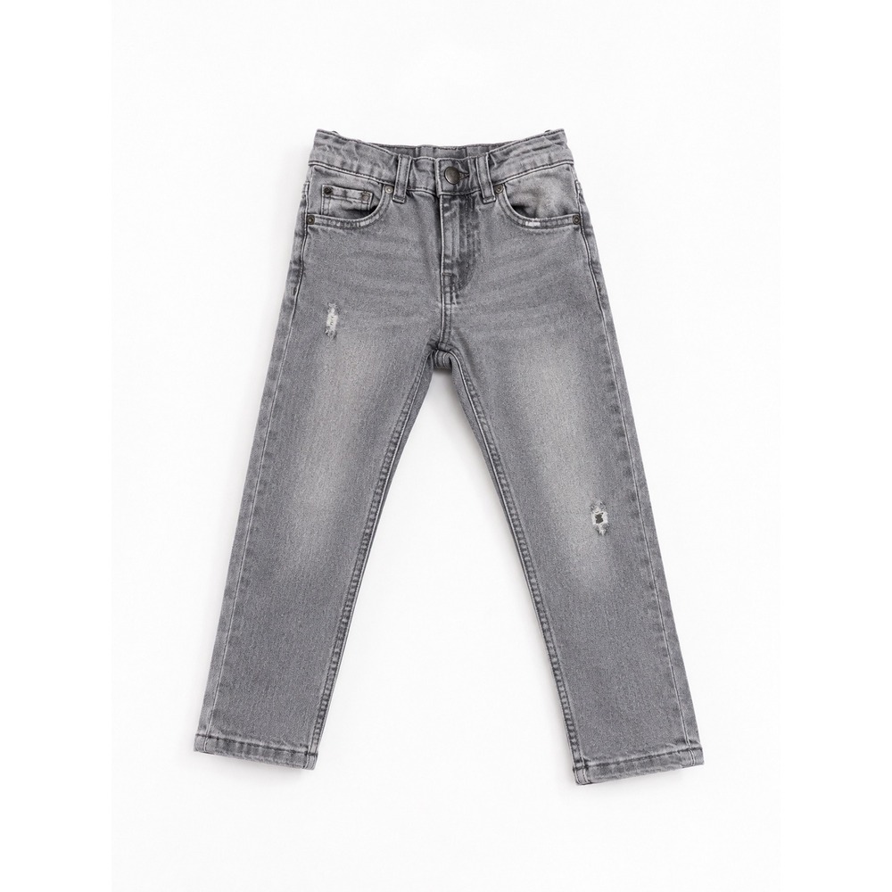 Zara Super Elastic Premium Jeans Kids Size 6 Grey Excellent Distressed Straight